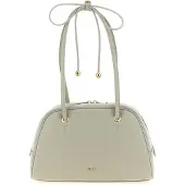 Furla Leren schoudertas Poppy Dome Shoulder Bag Stone Gray Lichtgrijs