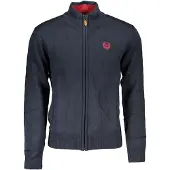 Gianmarco Venturi Blauwe Katoenen Heren Cardigan