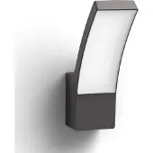 Philips Wandlamp Splay, 12W, Buitenverlichting voor aan de muur, Anthraciet, Metaal, IP44, Geschikt voor terras, tuin, enz