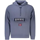 NORWAY 1963 Noorwegen 1963 Blauw Katoenen Heren Hoodie