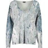 Desigual Sweatshirt blauw / wit
