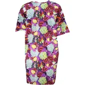 Cavalli Class Florale Print Zijde Mini Jurk