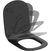 Ideal standard Tesi - Wc bril ultradun, softclose, zwart T3527V3