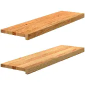vidaXL Traptreden 2 st 90x25x2 cm massief eikenhout lichtbruin