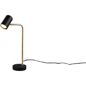 TRIO Bureaulamp Marley, messing / goud, Woon-/ Eetkamer, metaal, Modern, bureaulamp