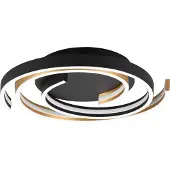 TRIO LED-plafondlamp Caya, dimbaar, messing / goud, Woon-/ Eetkamer, metaal, Modern, LED plafondlamp