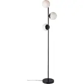 Nordlux Vloerlamp Lilly 3 Lichts Zwart Met Witte Bol