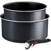 Tefal Ingenio So'Light L7239003 Set van 2 steelpannen 18/20 cm + afneembare handgreep - Inductie