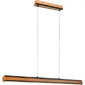 TRIO Hanglamp Deacon houtbruin met zwart