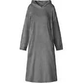 vidaXL Deken hoodie Donkergrijs S Flanel