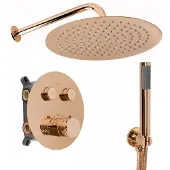 REA Inbouw Regendoucheset Lungo Diamond Copper + Box
