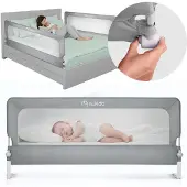 Nukido NK-228 Beschermingshek voor bed, 200 cm, grijs