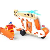 Hape Houten ambulance helikopter - - vanaf 24 maanden
