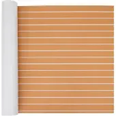 vidaXL Bootmat Gestreept Bruin en wit 240 x 90 cm EVA