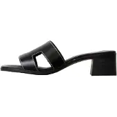 OH MY SANDALS Sandaal 'Leder-Sandalen mit Absatz' zwart