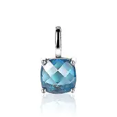 Zinzi Zilveren Hanger met Blauwe Zirkonia ZIH2073T