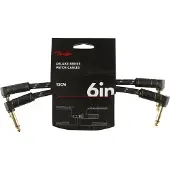 Fender Deluxe 6" Patch Cable 2 Pack Black Tweed