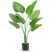 Easyplants | Kunstplant Strelitzia 120 cm real touch | Zijde | Strelitzia | Groen