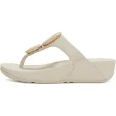 FitFlop Lulu Marbled-Stone Toe-Post Sandals BEIGE 40