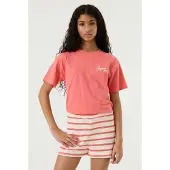 Garcia T-shirt met backprint rood Meisjes Katoen Ronde hals Backprint - maat 152/158