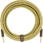 Fender Deluxe 18.6ft Straight Instrument Cable Tweed