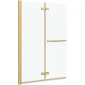 vidaXL Douche Omheining Transparant en Goud 95 x 140 cm