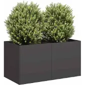 vidaXL Plantenbak 80x40x40 cm koudgewalst staal zwart