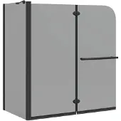 vidaXL Bi-Folding Doucheomheining Donker Transparant 120 x 67 x 129 cm