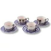 Pols Potten Koffiekop Aunty Dark Blue (Set van 4)