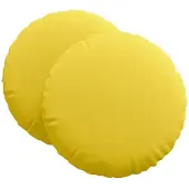 vidaXL Zitkussens 2 st Stof Licht Geel Ø80 x 29 cm