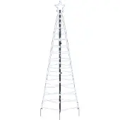 vidaXL LED Kerstboom met Grondspikes Koudwit 250 cm IJzer