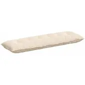 vidaXL Rugkussen Beige 160 x 50 cm Microvezel Stof