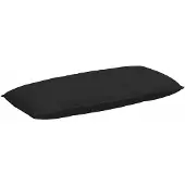 vidaXL Rugkussen Zwart 120 x 50 cm Microvezel Stof