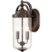 HINKLEY LED Wand Buitenlamp Willoughby | 2X E14 Max 40W | IP44 | Dimbaar | Oil Rubbed Bronze
