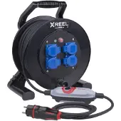 Pce 9350001 PRCD-kabelhaspel Kunststof PRCD-S+ Zwart, Blauw, Grijs, Rood IP54