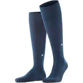 Burlington Dublin lang eenkleurig katoen kniekousen heren blauw - maat 40-46