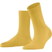Falke Cotton Touch eenkleurig katoen sokken dames geel - maat 35-38