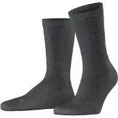 Falke Run Rib Crew lichte padding katoen functioneel materiaal Sokken unisex grijs - maat 46-48