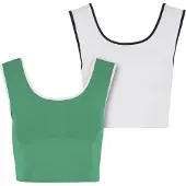 Urban Classics Top groen / zwart / wit