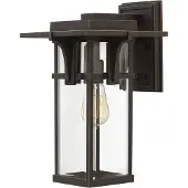 HINKLEY LED Wand Buitenlamp Manhattan | 1X E27 Max 60W | IP44 | Dimbaar | Oil Rubbed Bronze