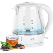 Uni-T TSA1030 - Draadloze elektrische waterkoker, 1,0 liter, wit/glas