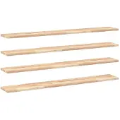 vidaXL Wandschappen 4 st zwevend 140x20x2 cm onbehandeld acaciahout