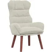vidaXL Fauteuil Crème 69 x 74 x 93 cm Fluweel