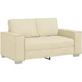 vidaXL Loveseat Crème 160 cm Kunstleer