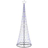 vidaXL LED kerstboom Blauw 302,5 cm Metaal