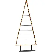 vidaXL Metalen kerstboom Zwart 180 cm Staal