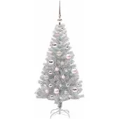 vidaXL Kerstboom Zilver 120 cm PET