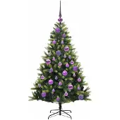 vidaXL Kunstmatige Gehingde Kerstboom 150 LEDs Groen 120 cm PVC en PE