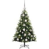 vidaXL Kunstmatige Gehingde Kerstboom 150 LEDs Groen 120 cm PVC en PE