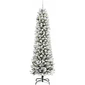 vidaXL Kunstkerstboom Wit 240 cm PVC en Metaal en Plastic